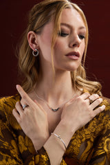 HOUSE OF THE DRAGON™ Syrax Front to Back Hoop Antique Silver | Alex and Ani