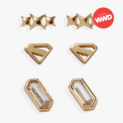 SUPERMAN™ Stud Set Gold | Alex and Ani