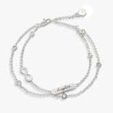 Daughter' Infinity Chain Bracelet, Adjustable Silver | Alex and Ani