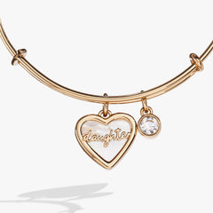 Daughter Mother of Pearl Bangle Gold | Alex and Ani