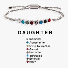 Daughter Acrostic Bolo Stainless Steel Gold | Alex and Ani