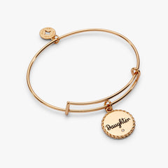 Daughter Charm Bangle Gold | Alex and Ani