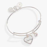 Love Mother of Pearl Bangle Silver | Alex and Ani