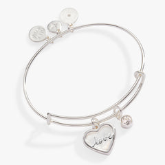 Love Mother of Pearl Bangle Silver | Alex and Ani
