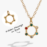 Mother Crystal Necklace Stainless Steel Gold | Alex and Ani