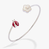 Ladybug and Daisy Flex Cuff Silver | Alex and Ani