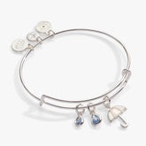 Mother of Pearl Umbrella Bangle Silver | Alex and Ani