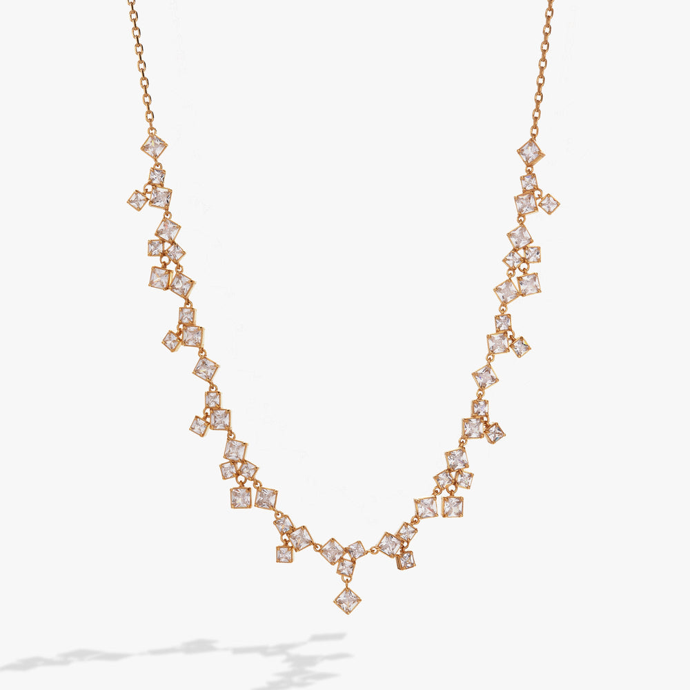 Crystal Chandelier Necklace Gold | Alex and Ani