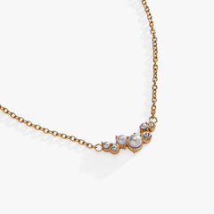 Pearl & Crystal Pendant Necklace Stainless Steel Gold | Alex and Ani