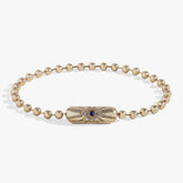 Evil Eye Barrel Closure Bracelet Gold | Alex and Ani