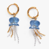 Whimsical Jellyfish Huggie Hoops Two Tone | Alex and Ani