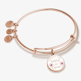 Thanks For Helping Me Grow' Flower Charm Bangle
Rose Gold | Alex and Ani