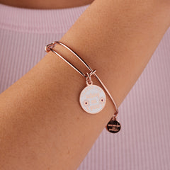 Thanks For Helping Me Grow' Flower Charm Bangle
Rose Gold | Alex and Ani