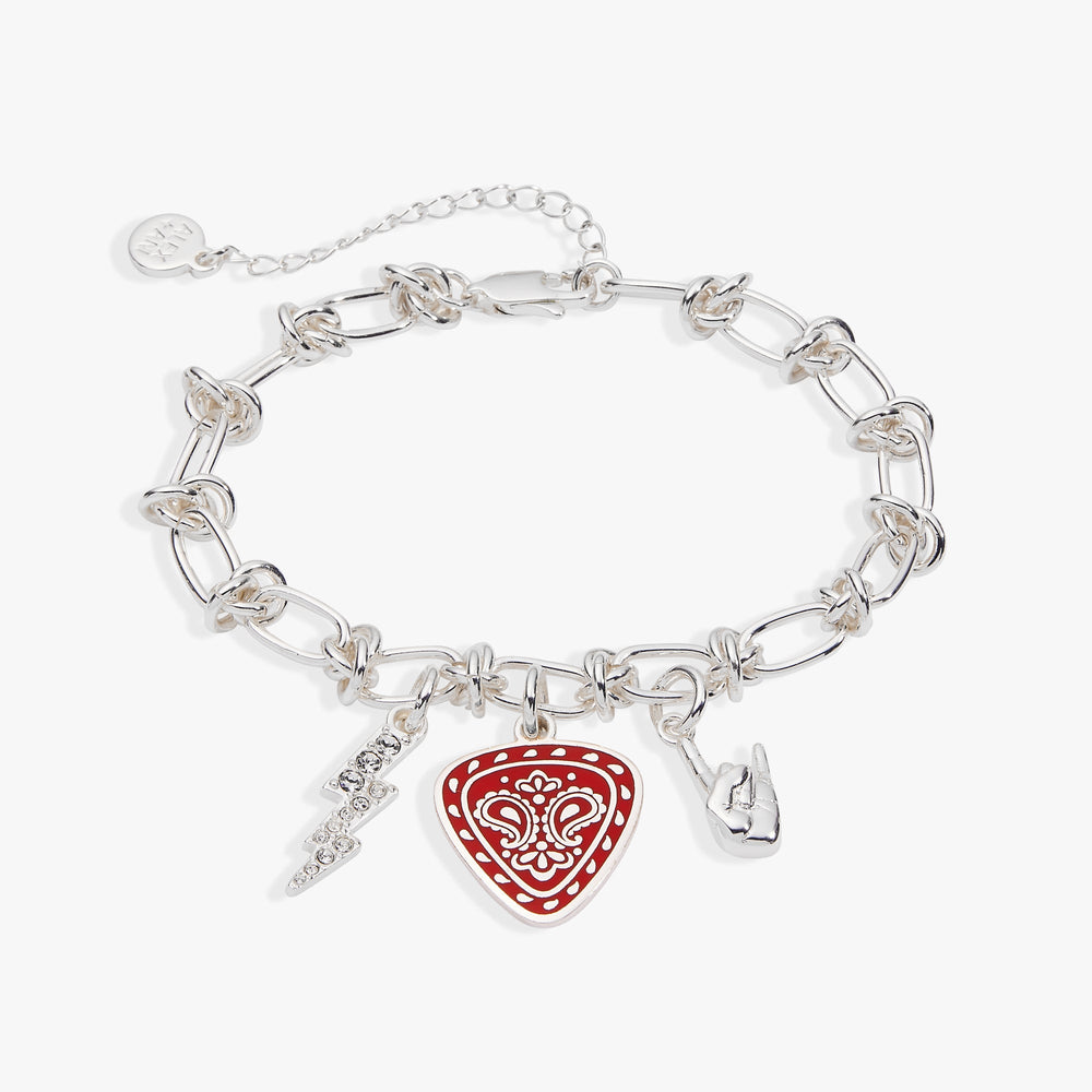 80's Rock Star Charm Chain Bracelet Silver | Alex and Ani
