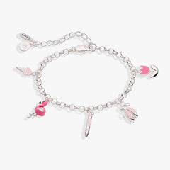 Crayola Tickle Me Pink Charm Bracelet Silver | Alex and Ani