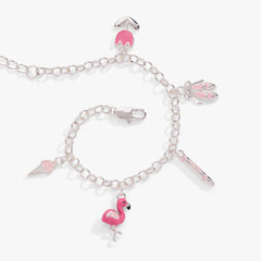 Crayola Tickle Me Pink Charm Bracelet Silver | Alex and Ani