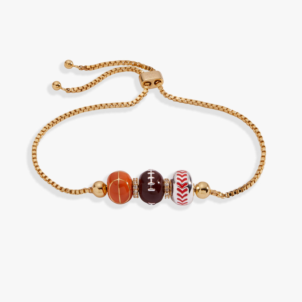 Game On Spinner Bolo Bracelet Gold | Alex and Ani