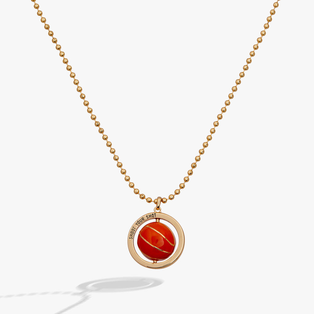 Basketball Spinner Pendant Gold | Alex and Ani