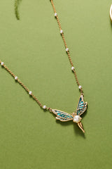 Fae Wings Fairy Pendant Necklace Gold | Alex and Ani