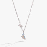 Tufted Titmouse Necklace Silver | Alex and Ani