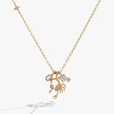 Scorpio Charm Cluster Necklace Stainless Steel Gold | Alex and Ani