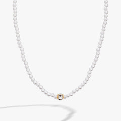 Crystal and Pearl Beaded Necklace Gold | Alex and Ani
