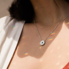 Evil Eye Crystal Charm Necklace - Alex and Ani Sterling Silver | Alex and Ani