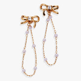 Pearl Coquette Front to Back Earring Gold | Alex and Ani