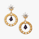 Moon Phase Statement Earring Two Tone | Alex and Ani