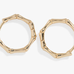 Bamboo Huggie Silver | Alex and Ani