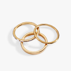 3 ring set-baguette Stainless Steel Gold | Alex and Ani