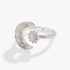 Moon + Sun Opal Ring Shiny Silver | Alex and Ani