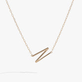 Precious Elongated Initial Necklace N 14kt Gold Over .925 Sterling Silver | Alex and Ani