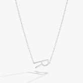 Precious Elongated Initial Necklace R Sterling Silver | Alex and Ani