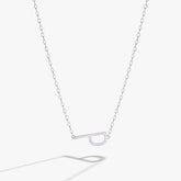 Precious Elongated Initial Necklace P Sterling Silver | Alex and Ani