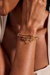 Espresso Martini Multi Charm Bangle Gold | Alex and Ani