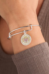 Check Meow-T Charm Bangle Silver | Alex and Ani