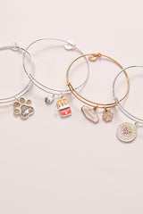 Check Meow-T Charm Bangle Silver | Alex and Ani
