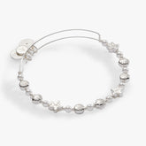 Seaside Pearl Beaded Bangle Silver | Alex and Ani