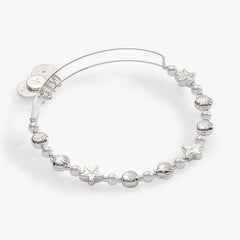 Seaside Pearl Beaded Bangle Silver | Alex and Ani