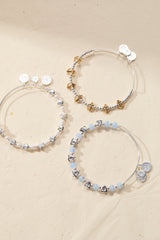 Seaside Pearl Beaded Bangle Silver | Alex and Ani