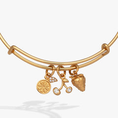 Fresh Orchard Charm Bangle Gold | Alex and Ani