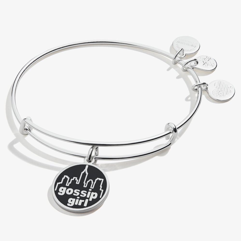 Gossip Girl Logo Charm Bangle - Alex and Ani Shiny Silver | Alex and Ani