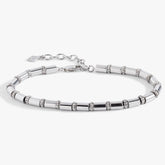 Tube Bead and Crystal Chain Bracelet Stainless Steel Gold | Alex and Ani