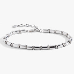 Tube Bead and Crystal Chain Bracelet Stainless Steel Gold | Alex and Ani