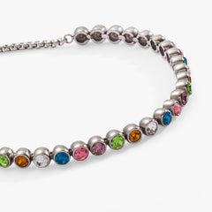 Colorful Christmas Bolo Bracelet Stainless Steel Silver | Alex and Ani