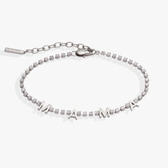 “Mama” Tennis Bracelet Stainless Steel Gold | Alex and Ani