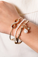 Freshwater Pearl Bracelet Stainless Steel Gold | Alex and Ani