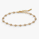Crystal Pebble Chain Bracelet Stainless Steel Gold | Alex and Ani
