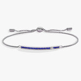 Birthstone Pave Bolo - September Stainless Steel Silver | Alex and Ani